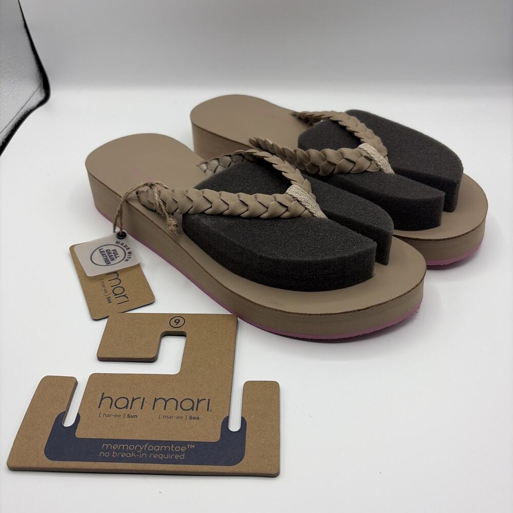 Hari Mari Meadows Cashmere Platform Flip Flop Womens US Sz 9 NWT Out Of Stocks
